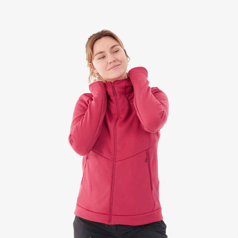 Women’s Hiking Fleece Jacket - MH520 Hood