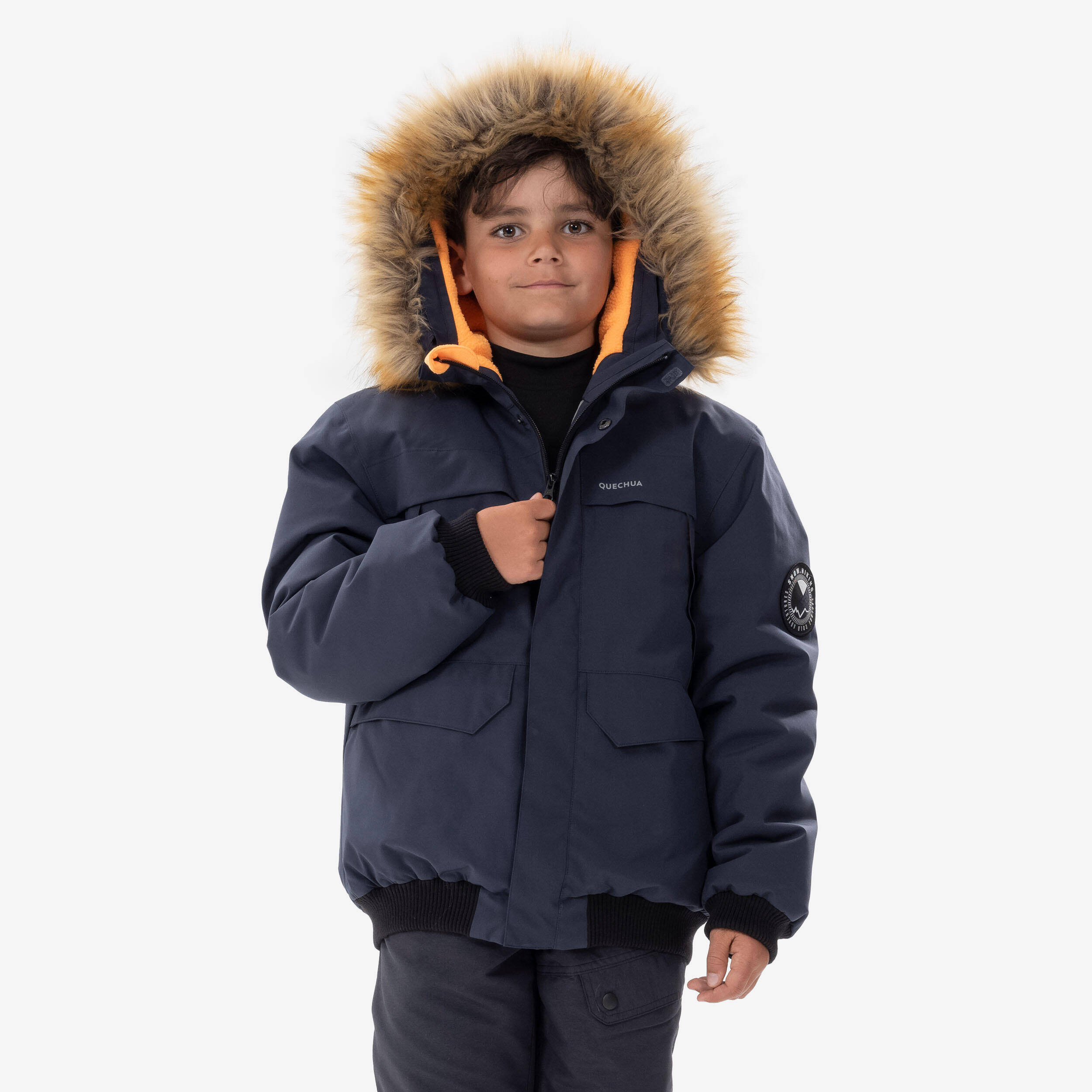 Kids’ warm and waterproof jacket NH500 - 7-15 years - Blue -  1
