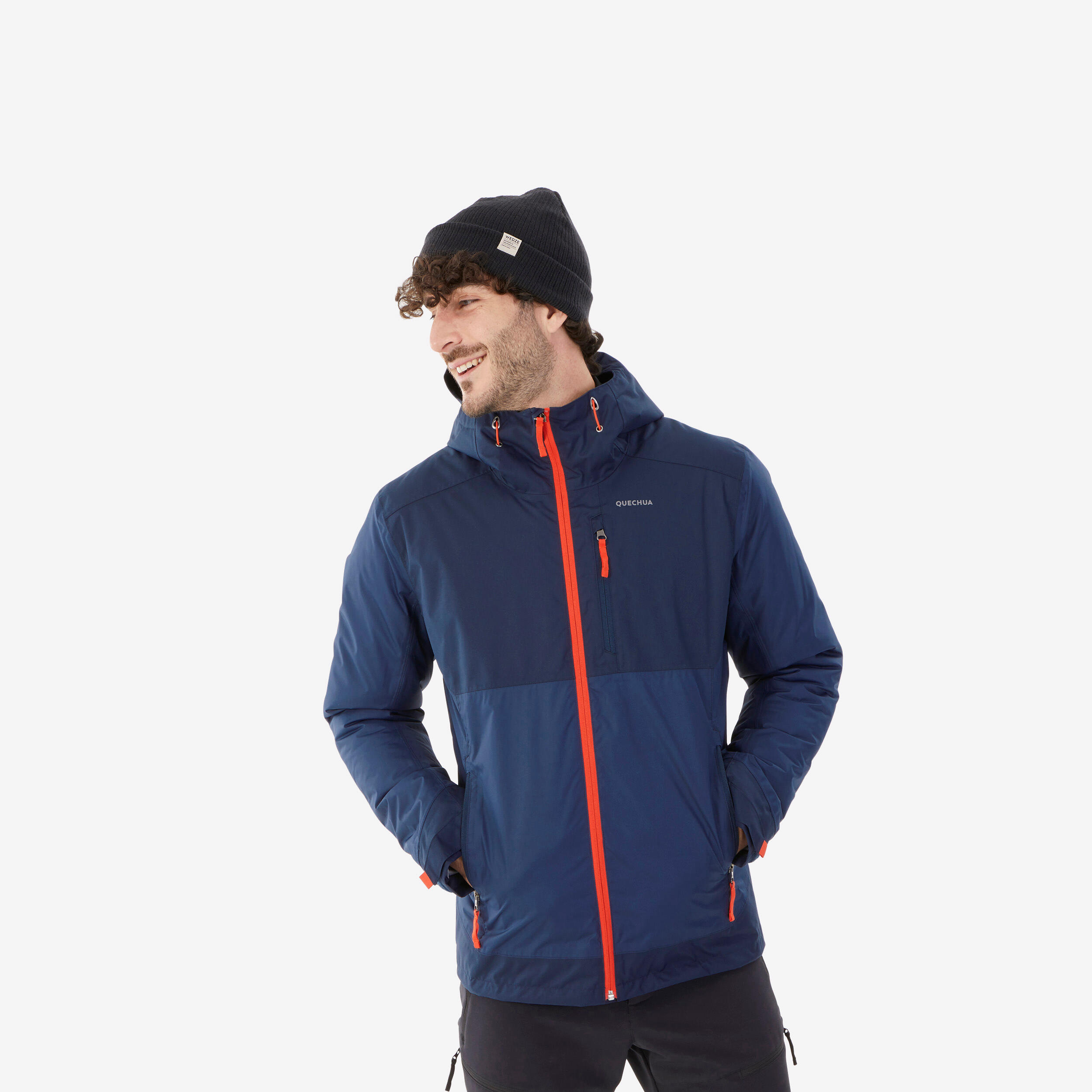 Giacca trekking uomo SH500 azzurra | -10°C |  Quechua