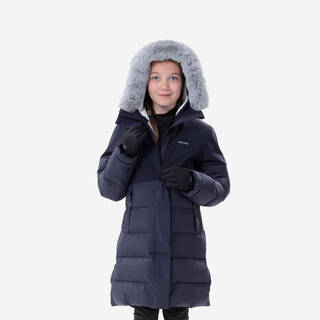 Kids’ warm padded hiking jacket, 7-15 years, NH500 - Navy blue