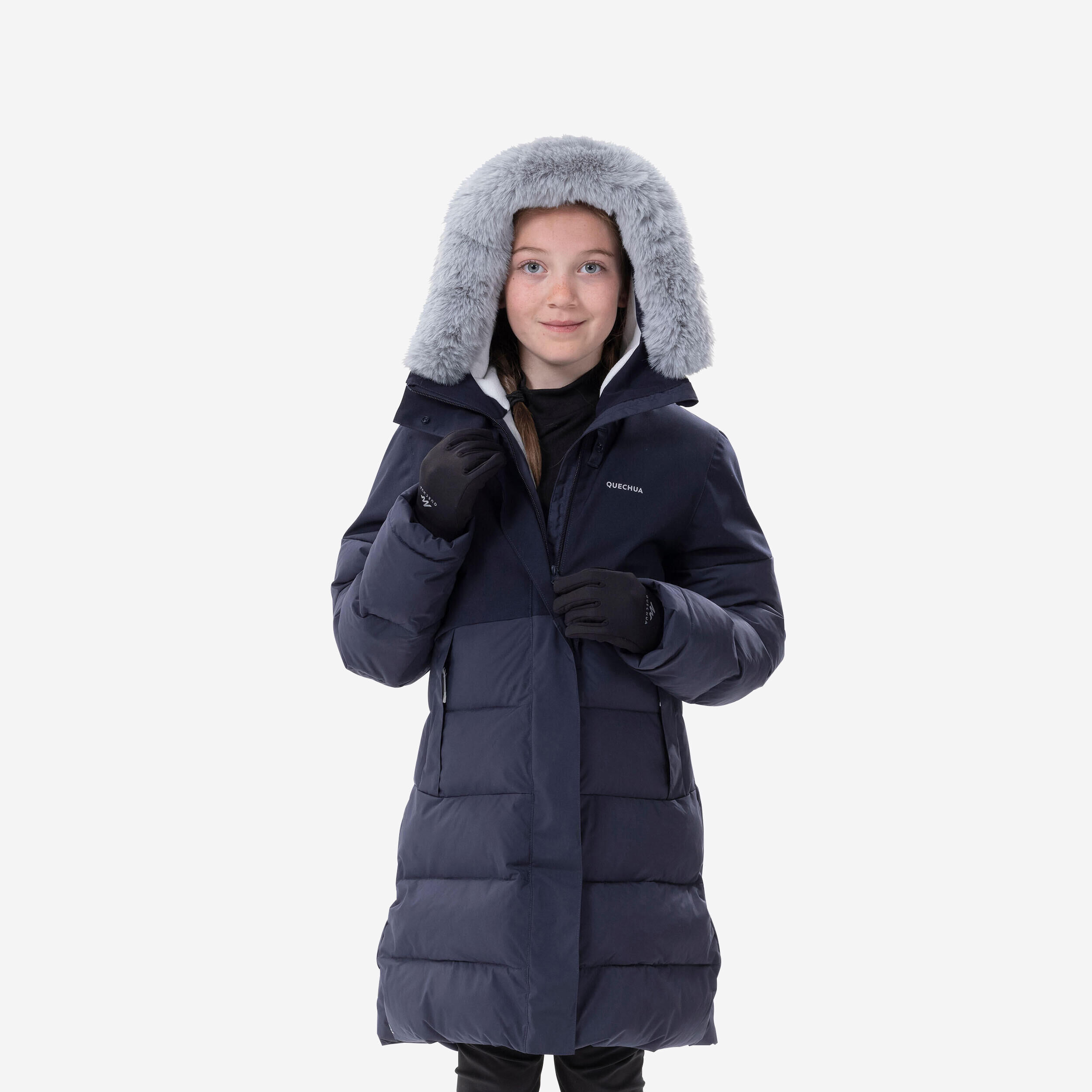 QUECHUA CHILDREN'S SH500 WARM AND WATERPROOF HIKING JACKET -8°C - AGE 7-15
