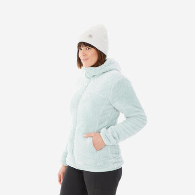 Fleecejacke Damen warm Winterwandern - NH500 weiß