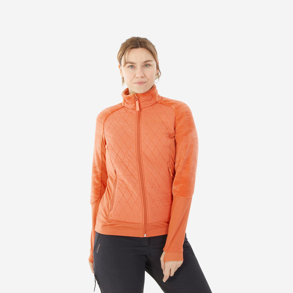 Women's Warm Hybrid Fleece Hiking Jacket  - SH900 MOUNTAIN