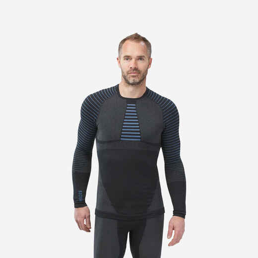 
      Men's Breathable, Comfortable Seamless Skiing Base Layer Top BL900 - Blue Grey
  