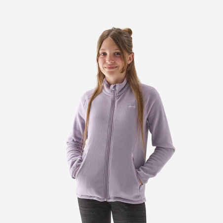 Vijoličasta pohodniška jakna iz flisa MH150 za deklice 