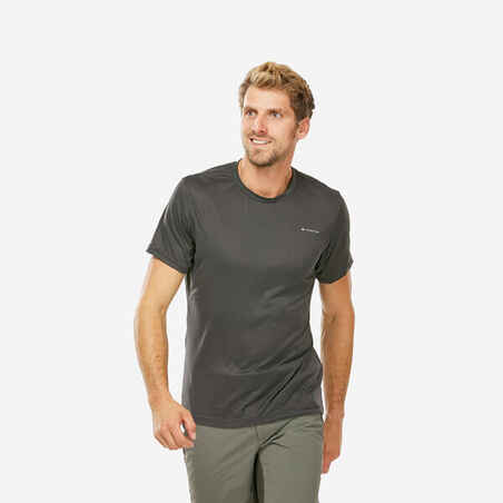 Men's Recycled Synthetic Short-Sleeved Hiking T-Shirt  MH100