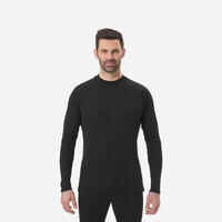 Men's Warm, Comfortable Thermal Skiing Base Layer 100 -  Black