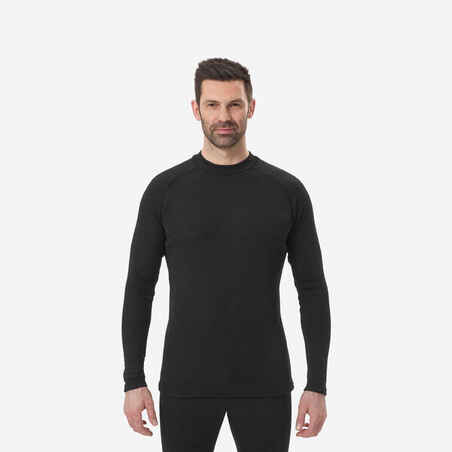 Men's Warm, Comfortable Thermal Skiing Base Layer 100 -  Black