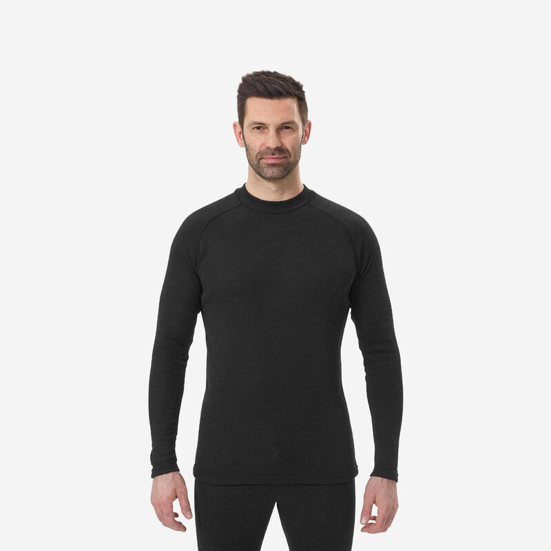 Bluză termică Schi 100 Negru Bărbați 