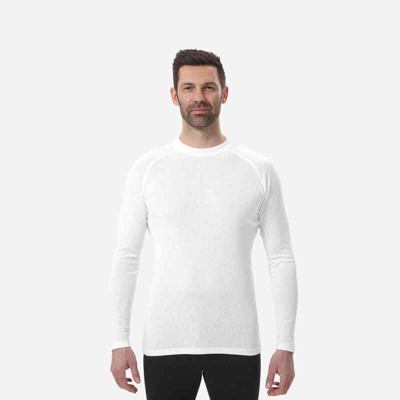 Men's Warm, Comfortable Thermal Skiing Base Layer Top BL100 - White