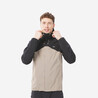 Men's waterproof jacket - MH150 - Beige/Black