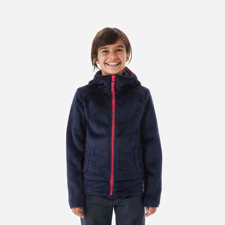 Kids’ Warm Hiking Fleece Jacket - MH500 Aged 7-15 - Navy Blue