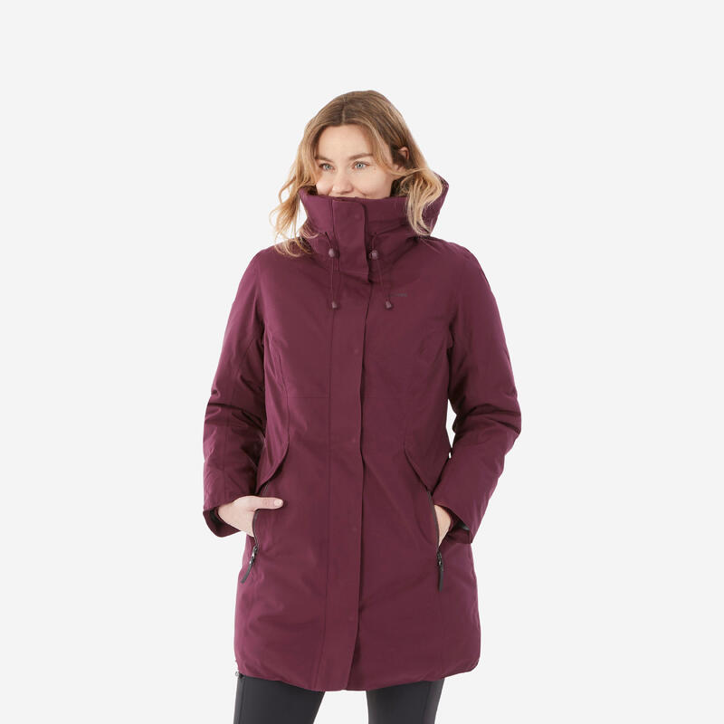 Kadın Su Geçirmez Outdoor Kar Montu/Kışlık Mont - Bordo - SH500 -10 °C