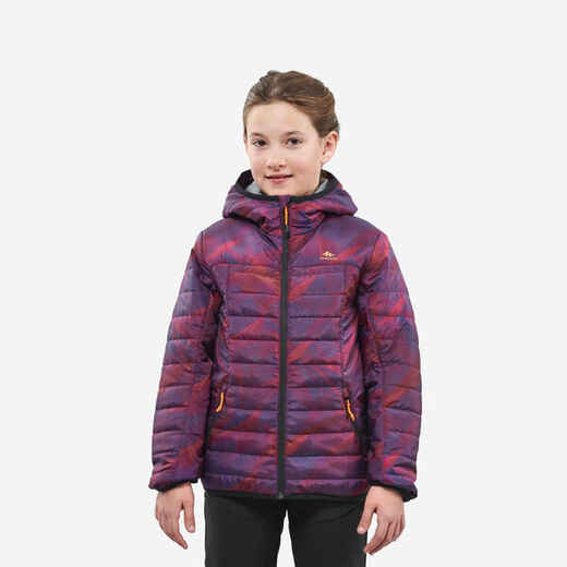
      Wattierte Jacke Kinder Gr. 122–170 Winterwandern - MH500 violett bedruckt
  