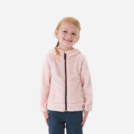 Chaqueta polar 	térmica tipo ovejera	para senderismo	Niños 2-6 años	Quechua rosa