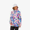 100 Women's warm and waterproof ski jacket - multi-coloured