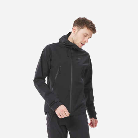 CHAQUETA LIVIANA IMPERMEABLE DE SENDERISMO - MH500 - HOMBRE NEGRO