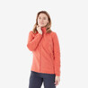 Women’s mountain hiking fleece jacket, MH100 Full Zip - Orange