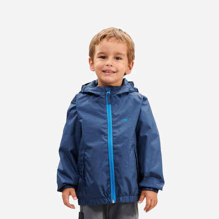 Modra vodoodporna pohodniška jakna MH500 za otroke 