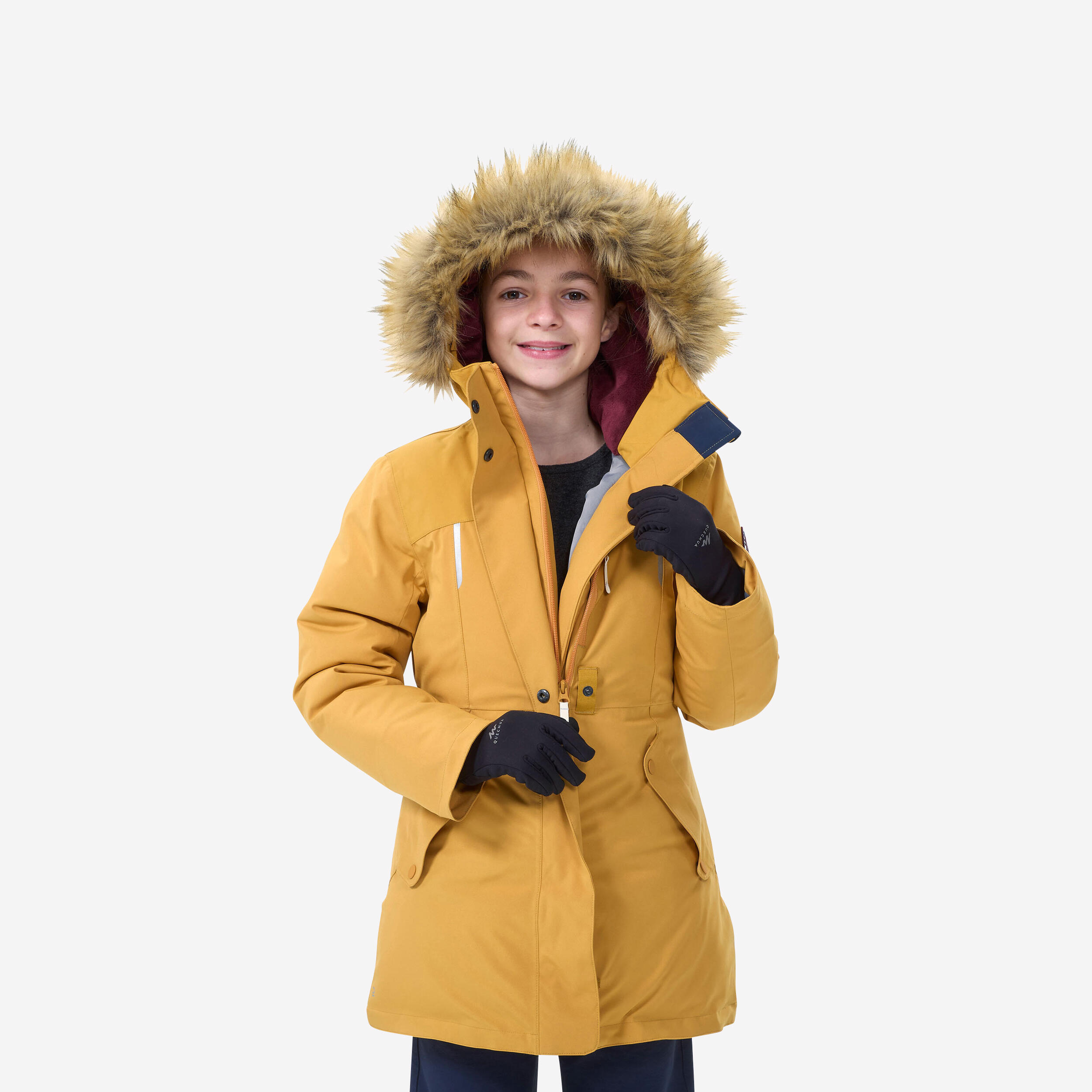 Decathlon | Parka trekking bambina SH900 ocra | -17°C  |  Quechua