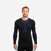 Thermoshirt voor skiën heren BL 580 I-Soft seamless zwart blauw