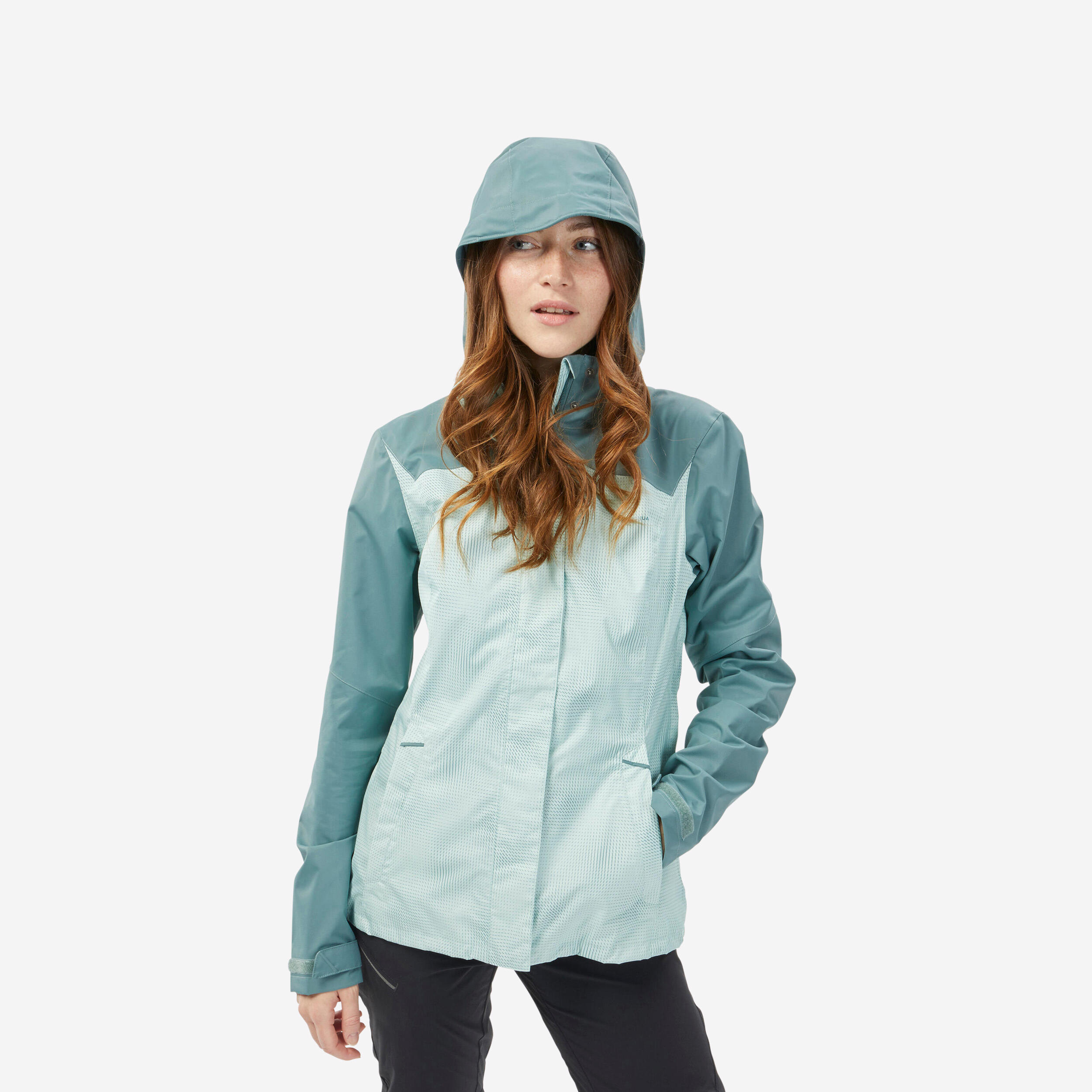 Women’s waterproof mountain walking jacket MH100 1/13