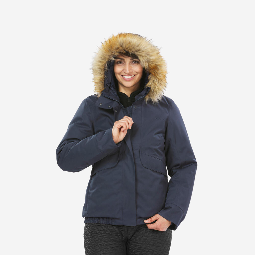 Women’s Waterproof Short Winter Hiking Jacket - SH100 X-WARM -8°C