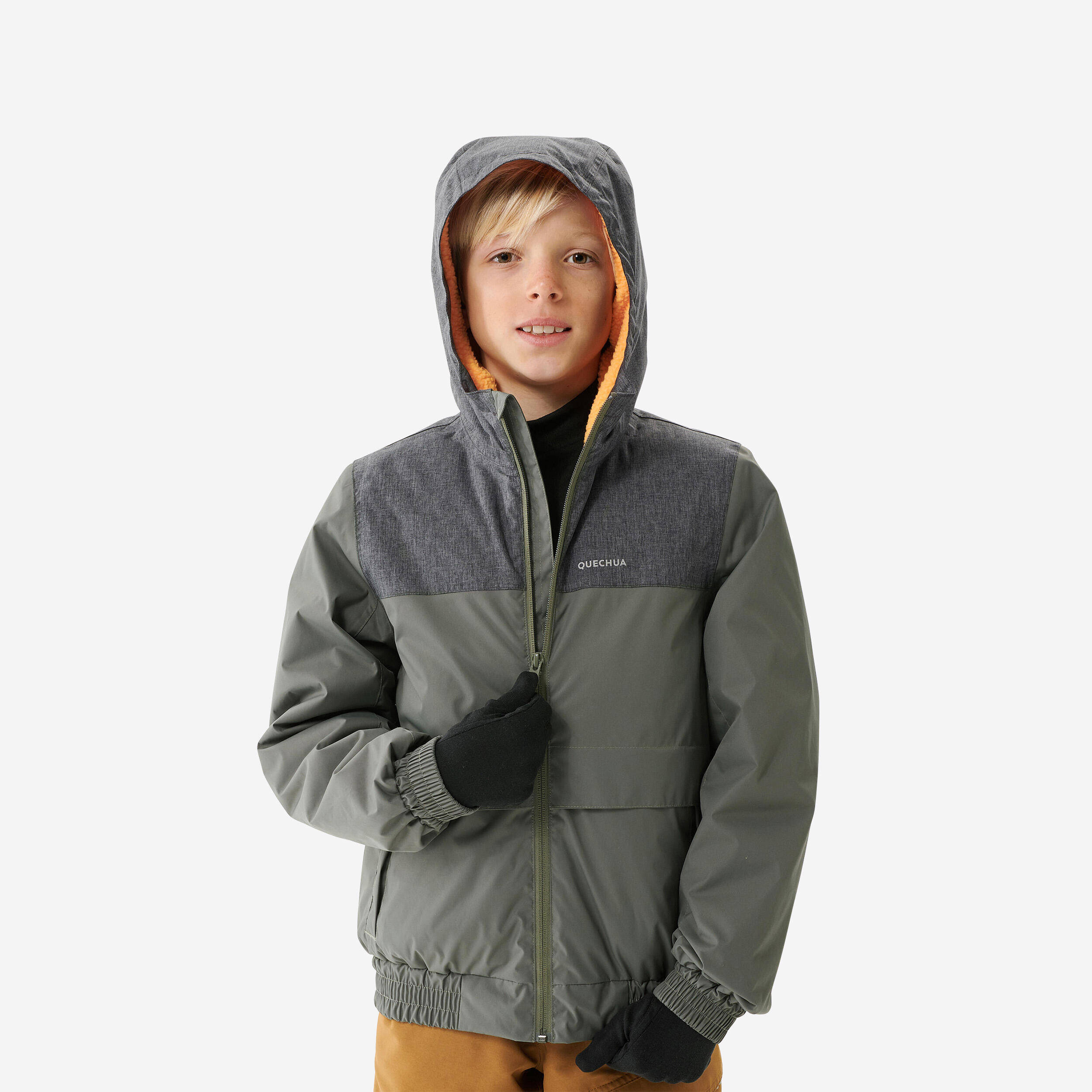 KIDS’ WARM AND WATERPROOF WINTER HIKING JACKET - SH100 -3.5°C - 7-15 YEARS -  1