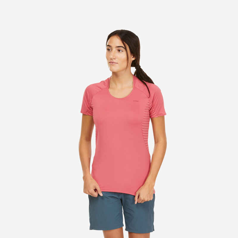 Women's Mountain Walking Short-Sleeved T-Shirt MH500