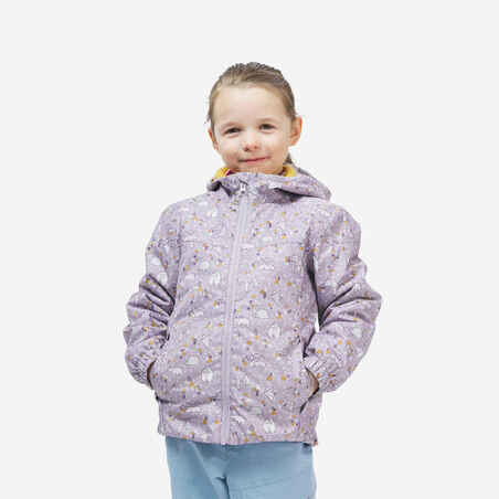 PARKA IMPERMEABLE SENDERISMO NIÑOS SH100 LILA