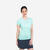 T-shirt manches courtes de randonnée montagne - MH100 - Femme - Bleu clair