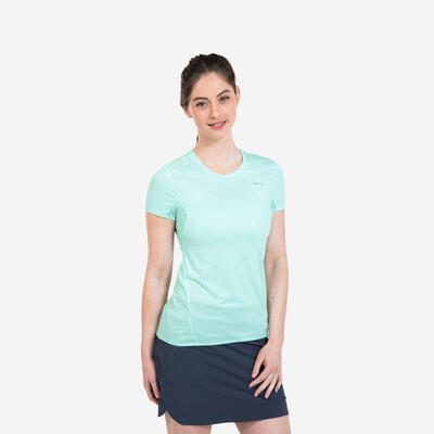 T-shirt trekking donna MH100 lampone
