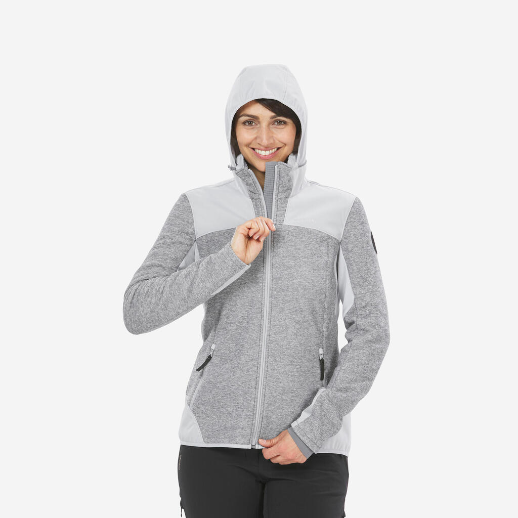 CHAQUETA POLAR MUJER SH500 GRIS