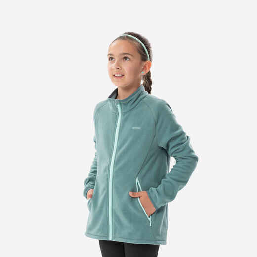 
      Girls’ Fleece Hiking Jacket Aged 7-15 MH150 - Dark Green
  