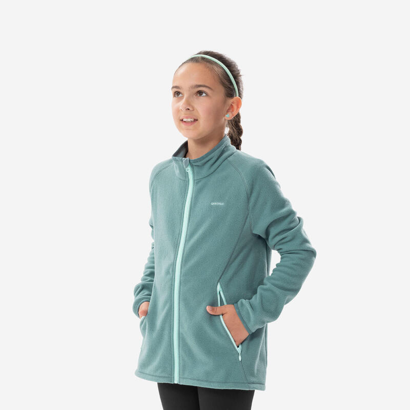 Veste polaire de randonnée - MH150 vert foncé - enfant 7-15 ans