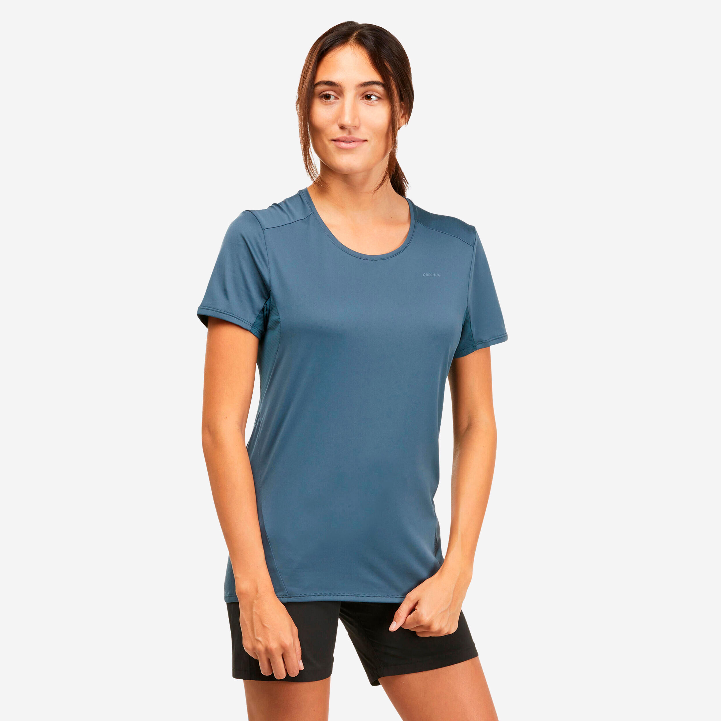 QUECHUA Women’s Mountain Walking Short-Sleeved T-Shirt MH100
