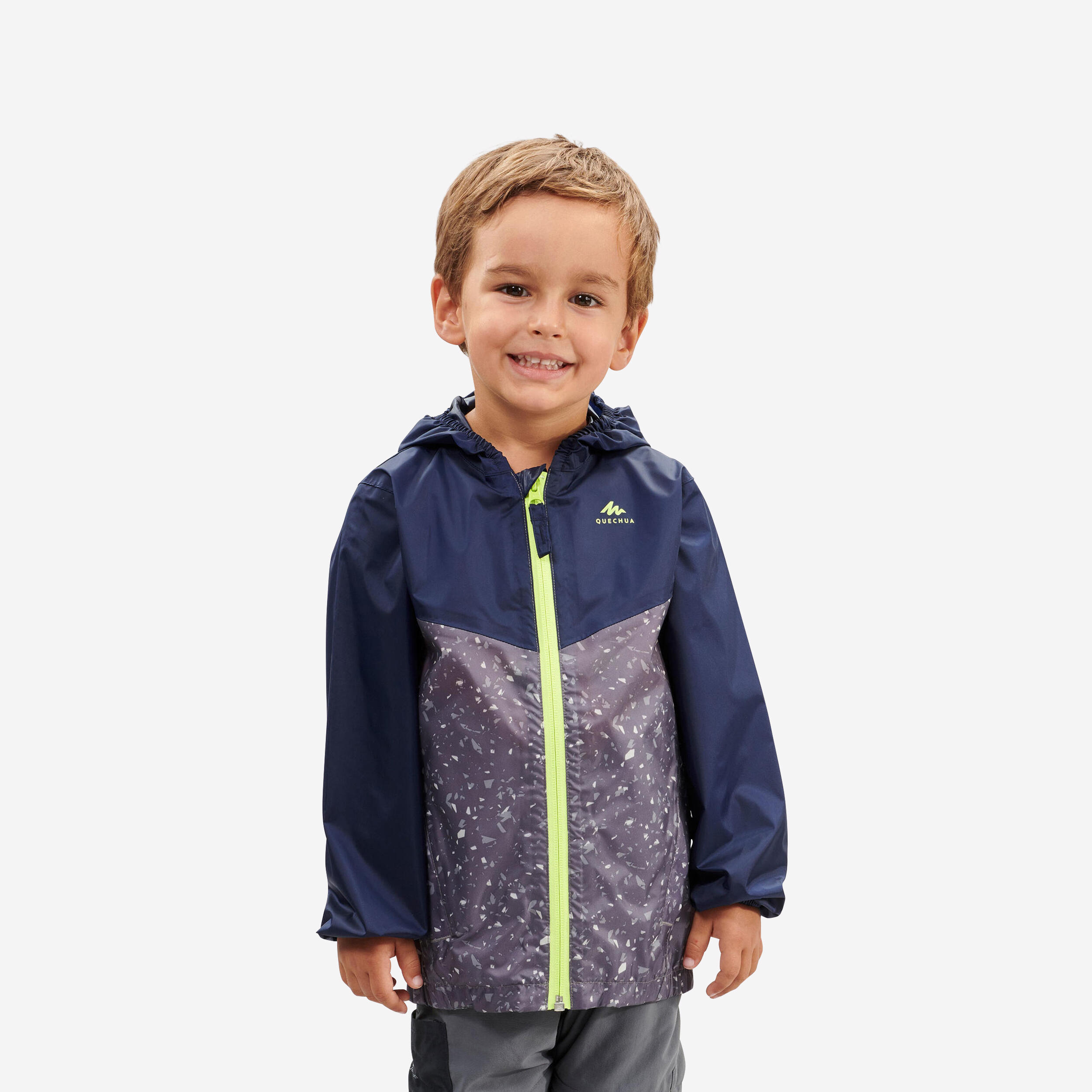 Kids’ Waterproof Jacket - MH 150 Blue - QUECHUA