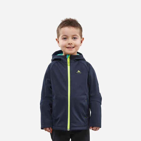 CHAQUETA SENDERISMO NIÑOS SOFTSHELL AZUL MARINO