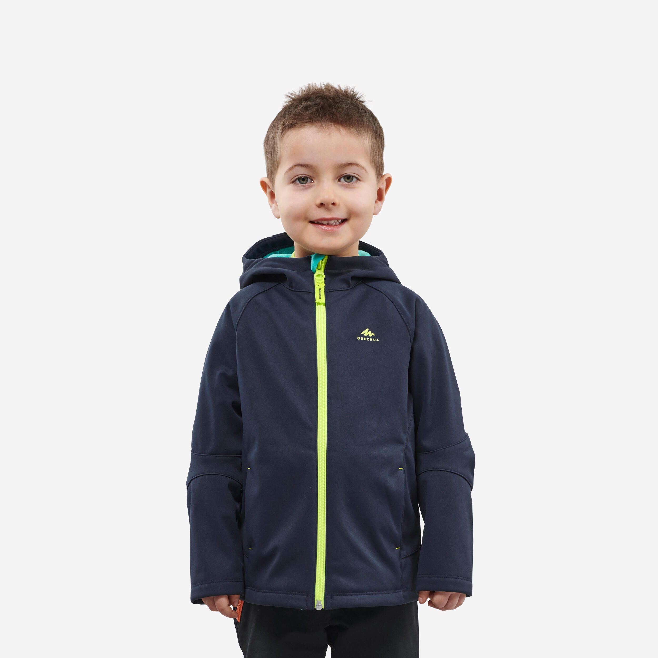 QUECHUA Softshell Hiking jacket - MH550 Navy - 2-6 years