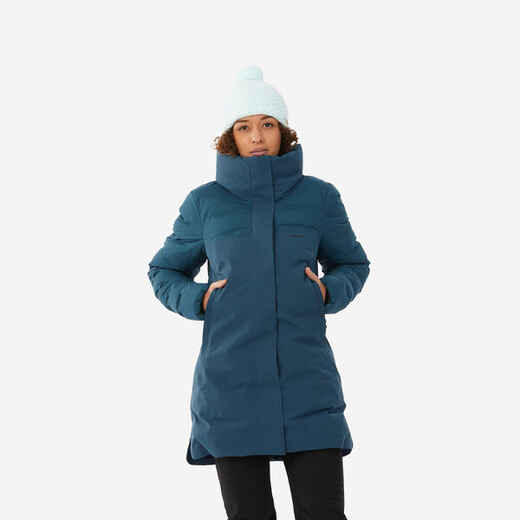 
      500 WARM Women's very warm and long ski jacket - petrol blue
  