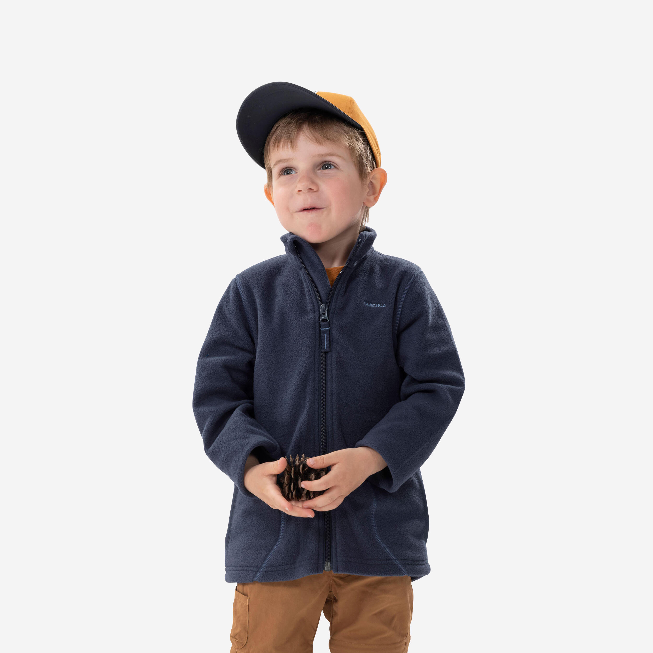 Chandail de randonnée en laine polaire enfant – MH 150 bleu - QUECHUA