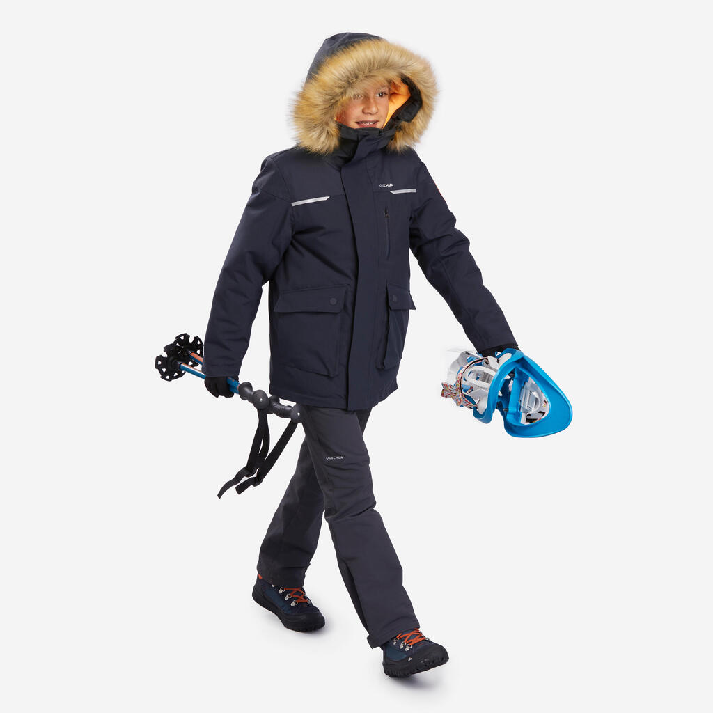 Detská turistická parka - bunda SH900 do -17 °C hrejivá a nepremokavá 7-15 rokov
