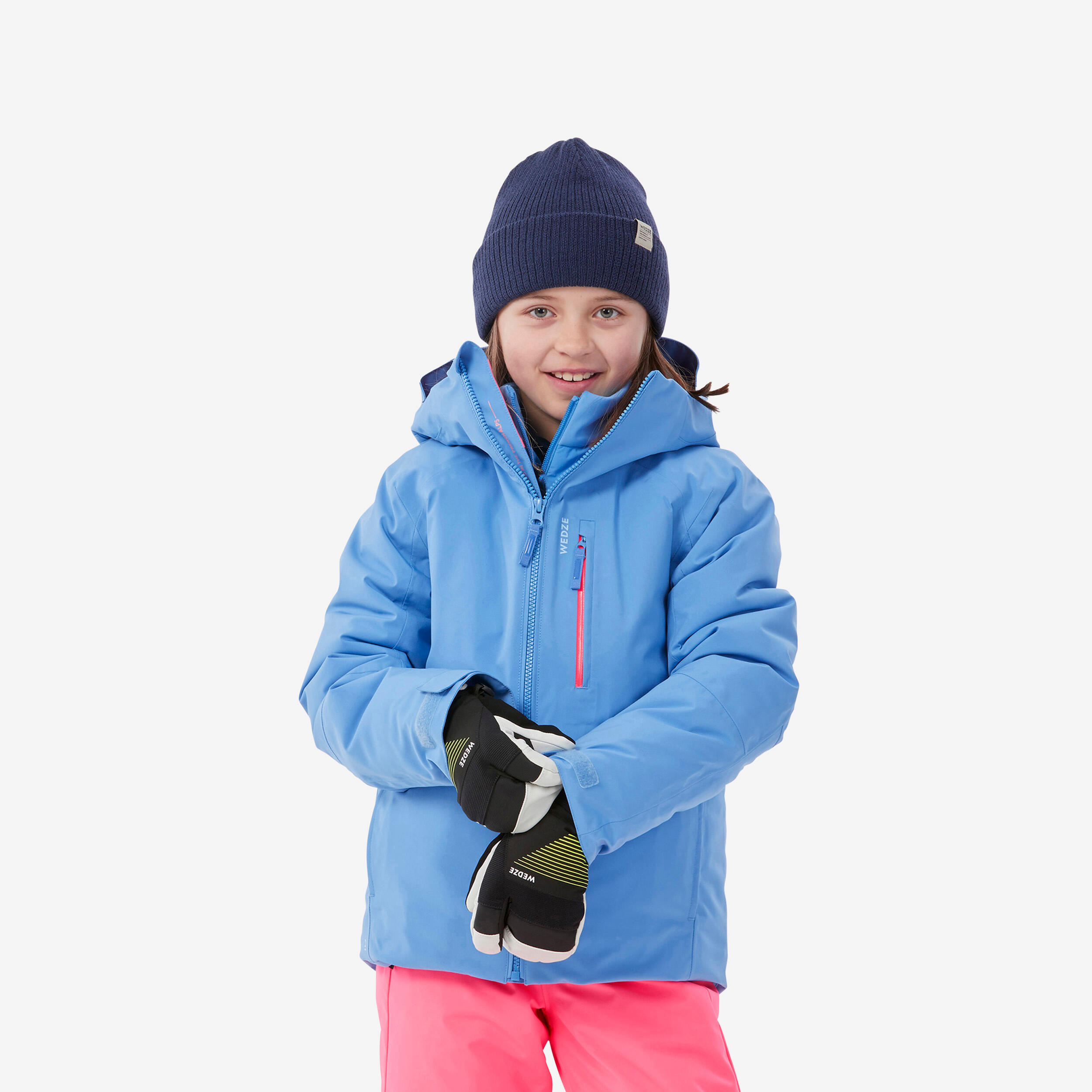 WEDZE Kids’ Warm and Waterproof Ski Jacket 550 - Blue