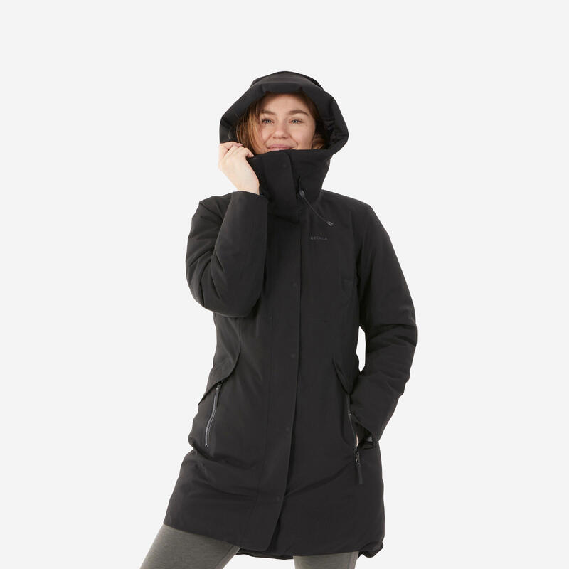 Parka de randonnée -10°C imperméable femme, NH500 noir