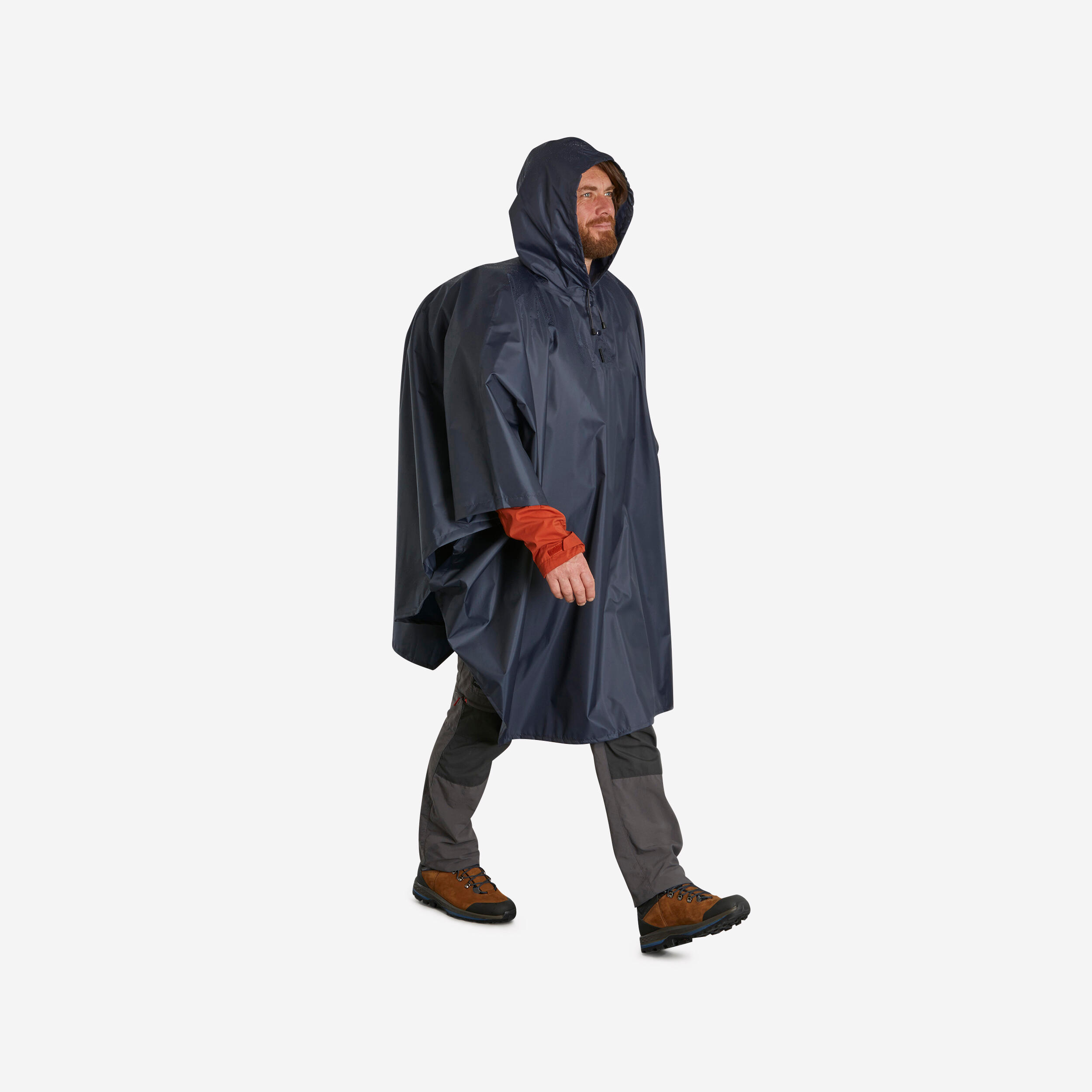 Forclaz MT 100 30L Hiking Rain Poncho – Blue