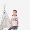 T-shirt de randonnée - MH100 KID rose pâle phosphorescent - enfant 2-6 ANS