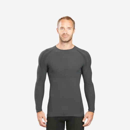 
      Men's ski thermal base layer  BL 980 seamless ultra-breathable top GREY
  