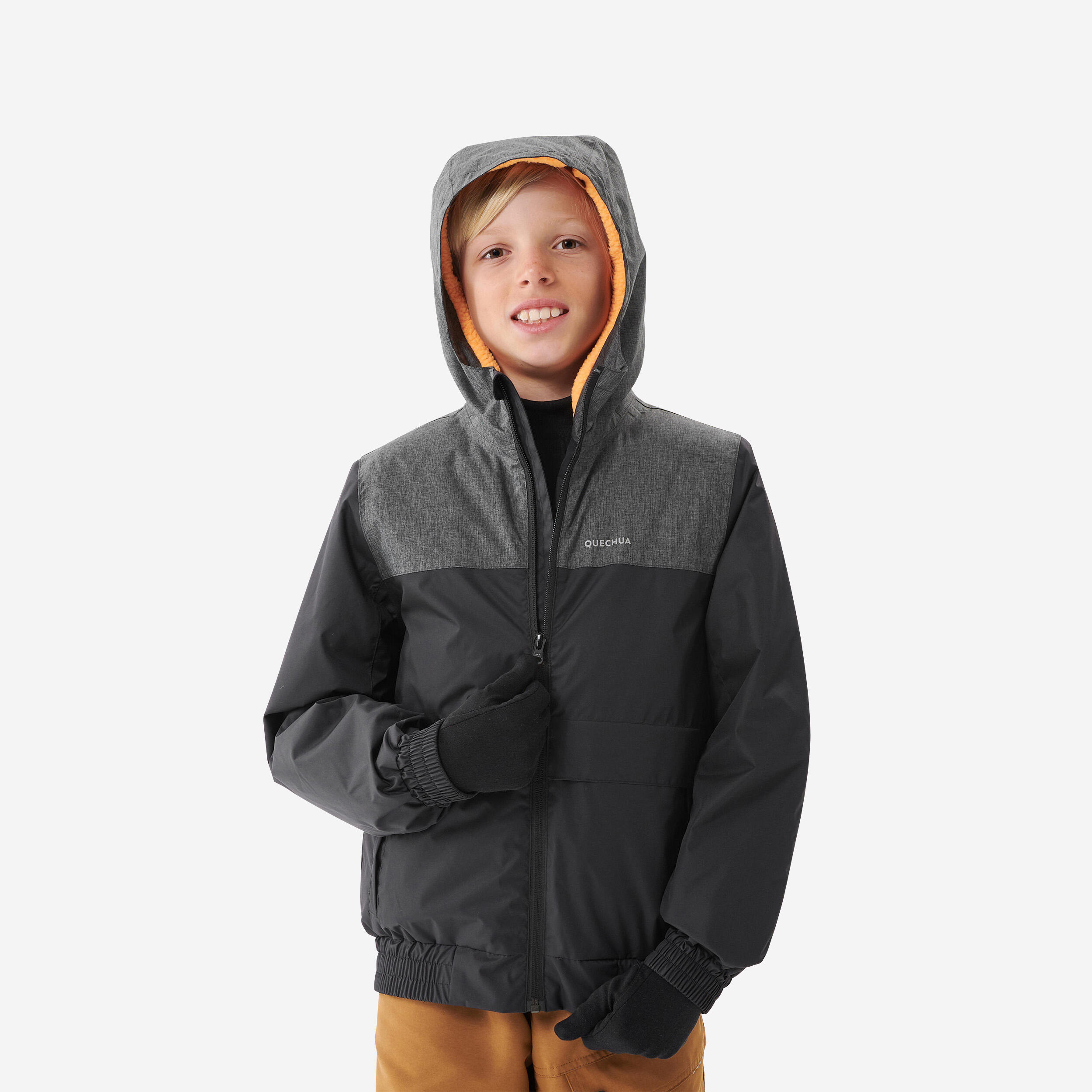 QUECHUA KIDS’ WARM AND WATERPROOF WINTER HIKING JACKET - SH100 -3.5°C - 7-15 YEARS