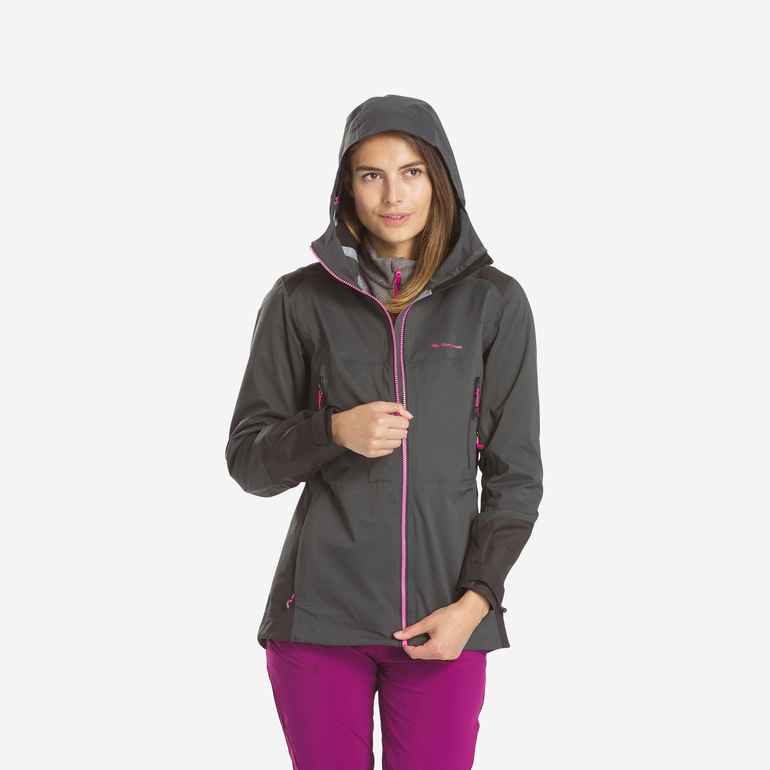 Women’s Hiking 3-in-1 Jacket - Travel 500 Pink