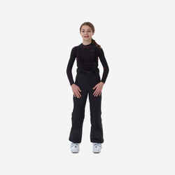 KIDS’ REMOVABLE SKI CLUB COMPETITION TROUSERS - 980 - BLACK